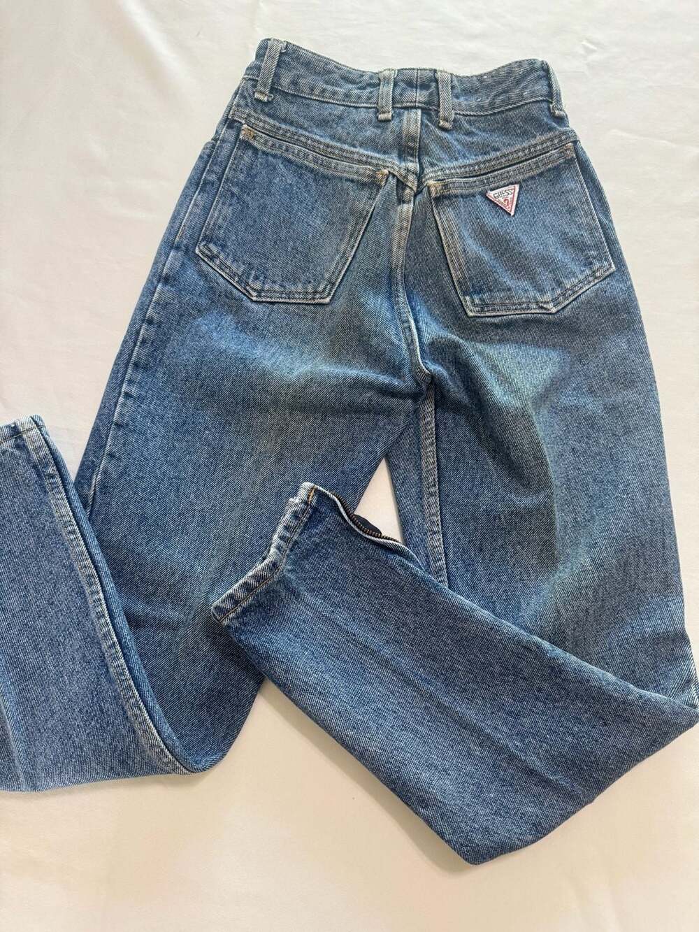 Vintage Guess Georges Marciano USA Mom Jeans Y2K Ankle Zip Denim